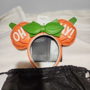 NWT Loungefly Disney Halloween "Oh My!" Pumpkin Glow In The Dark Ears